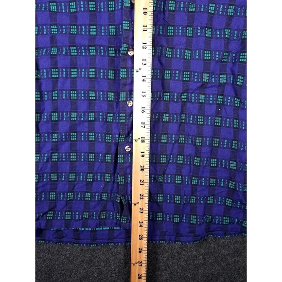 Basic Elements Shirt Mens XL Regular Blue Button Up Long Sleeve Y2K Vintage - Picture 5 of 11